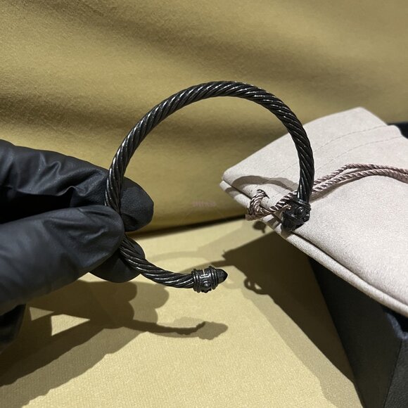 D̲a̲v̲i̲d̲ ̲Y̲u̲r̲m̲a̲n̲ 5mm bracelets-black - Picture 5 of 5